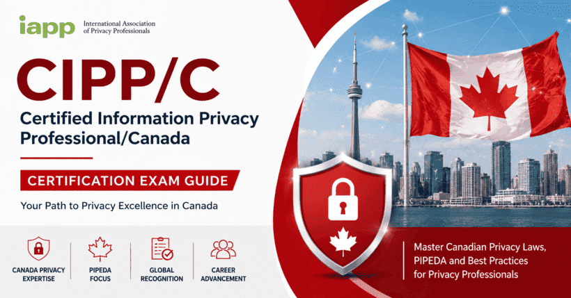 Certified Information Privacy Professional Canada CIPP C certification course cover for Canadian privacy law training and exam preparation on peopledumps.com
