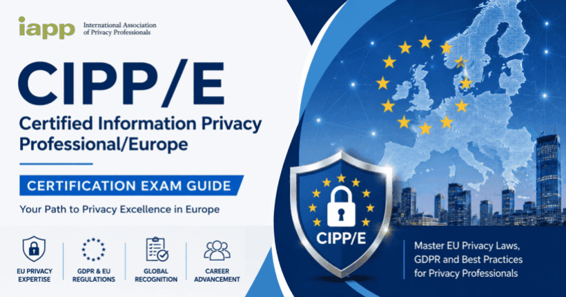 Certified Information Privacy Professional Europe CIPP E certification course cover for GDPR and European privacy law exam preparation on peopledumps.com