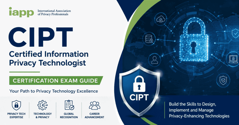 Certified Information Privacy Technologist CIPT certification course cover for privacy technology training and exam preparation on peopledumps.com