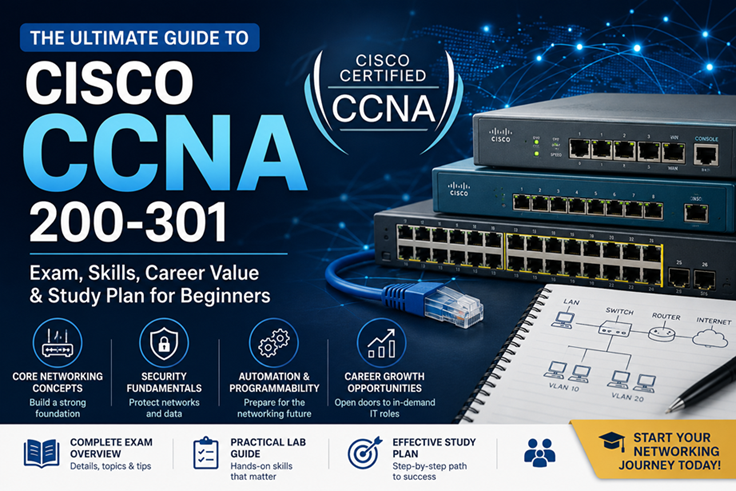 Cisco CCNA 200-301 certification exam and networking study guide
