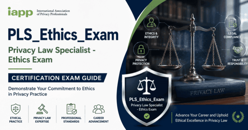 Privacy Law Specialist Ethics Exam certification guide course cover for privacy law ethics training and exam preparation on peopledumps.com