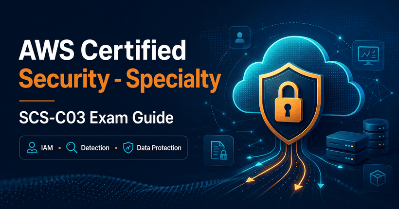 AWS Certified Security - Specialty SCS-C03 exam guide covering IAM, detection, and data protection
