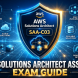AWS Certified Solutions Architect Associate SAA-C03 exam guide featuring cloud architecture, security, high availability, scalability, and performance concepts.
