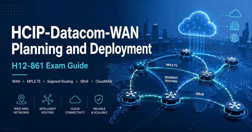 H12-861 HCIP-Datacom-WAN Planning and Deployment exam guide covering MPLS TE, Segment Routing, SRv6, and CloudWAN