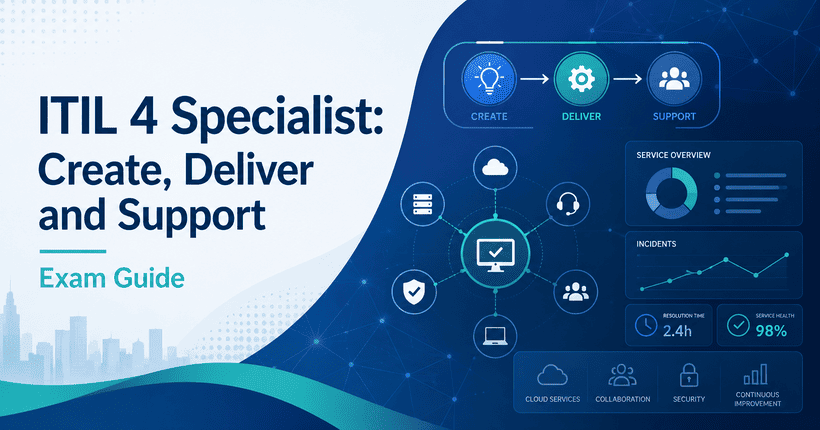 ITIL 4 Specialist Create Deliver and Support exam guide with service management workflow and ITSM concepts