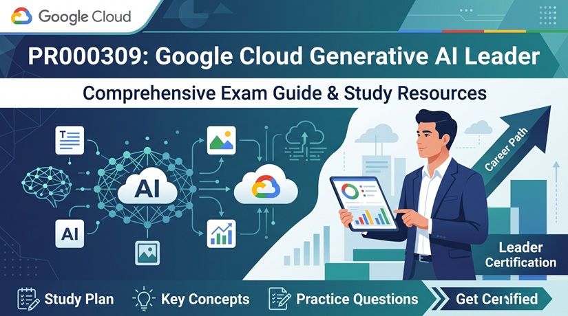 PR000309 Google Cloud Generative AI Leader exam guide and certification preparation roadmap.