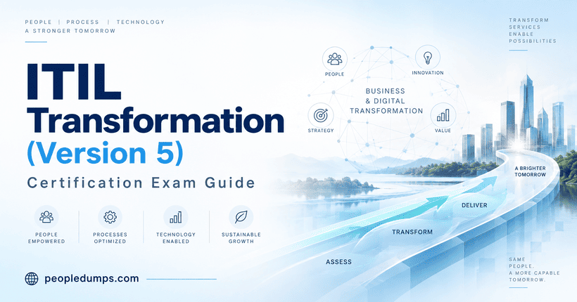 ITIL Transformation Version 5 certification exam guide cover image