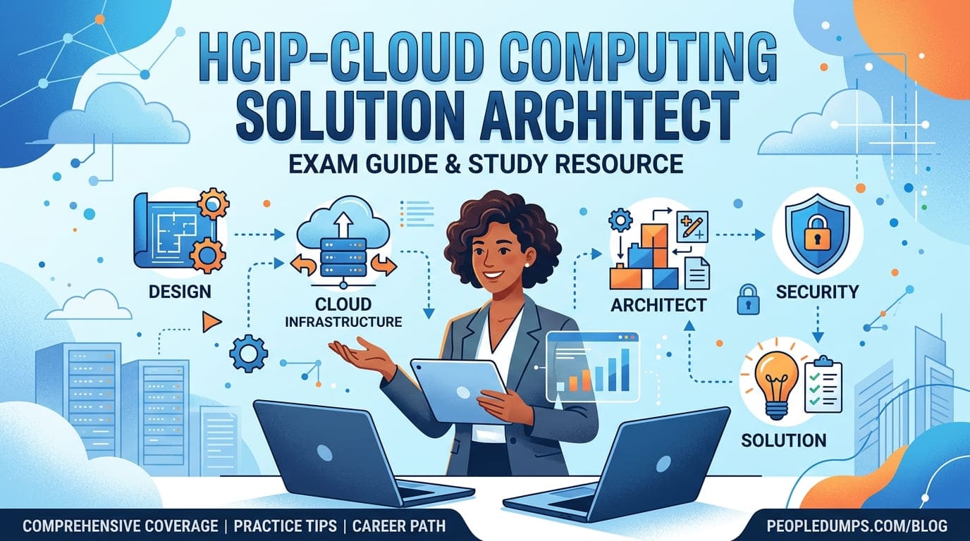 HCIP-Cloud Computing Solution Architect H13-528 exam guide cover featuring cloud architecture, OpenStack, Kubernetes, and enterprise cloud infrastructure.